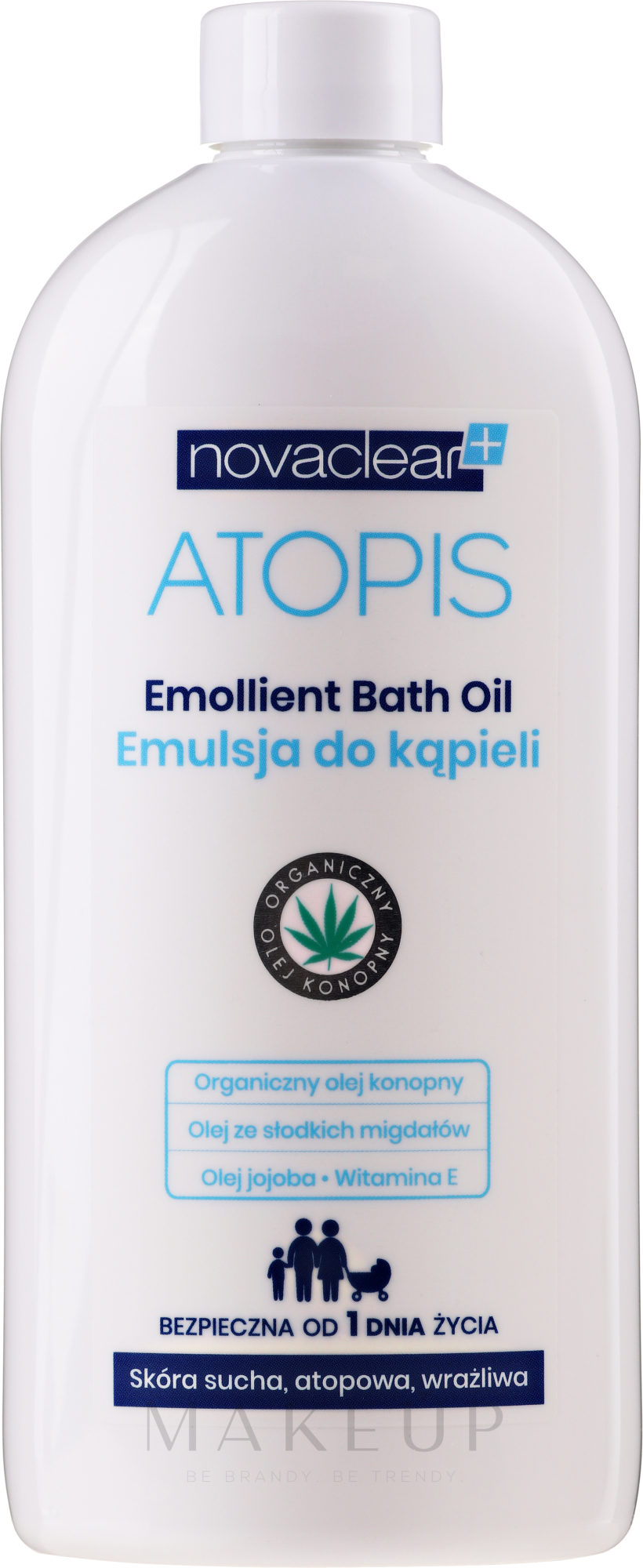 Weichmachendes Badeöl für trockene, empfindliche und zu Atopie neigende Haut - Novaclear Atopis Emoliant Bath Oil — Bild 500 ml