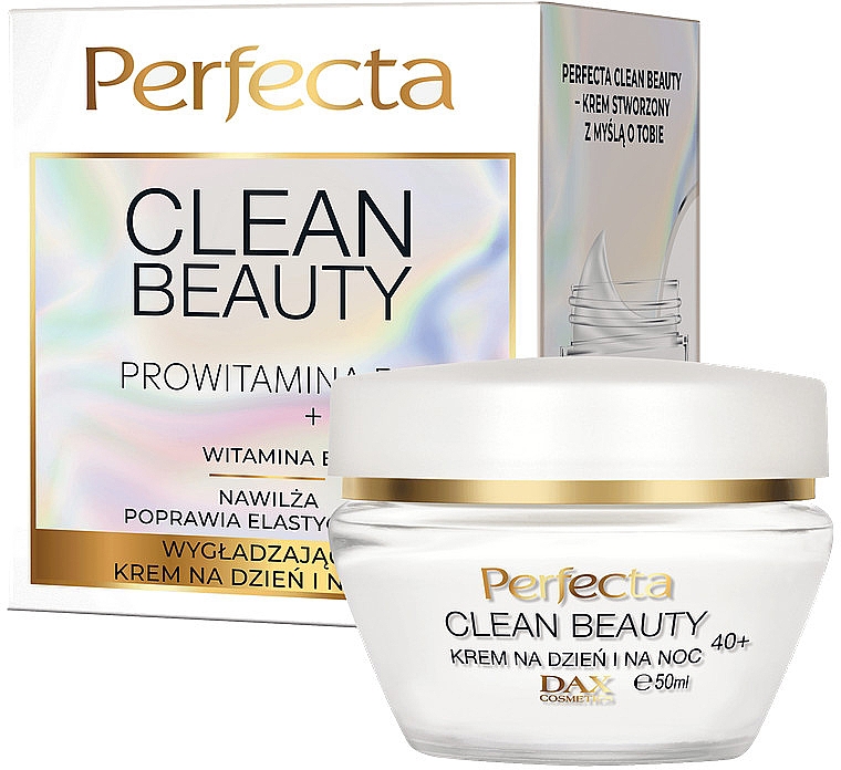 Glättende Gesichtscreme mit Vitamin E für Tag und Nacht 40+ - Perfecta Clean Beauty Face Cream — Bild N1