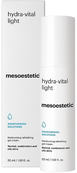 Erfrischende, revitalisierende und feuchtigkeitsspendende Gel-Creme für das Gesicht - Mesoestetic Hydra-Vital Light — Bild N1