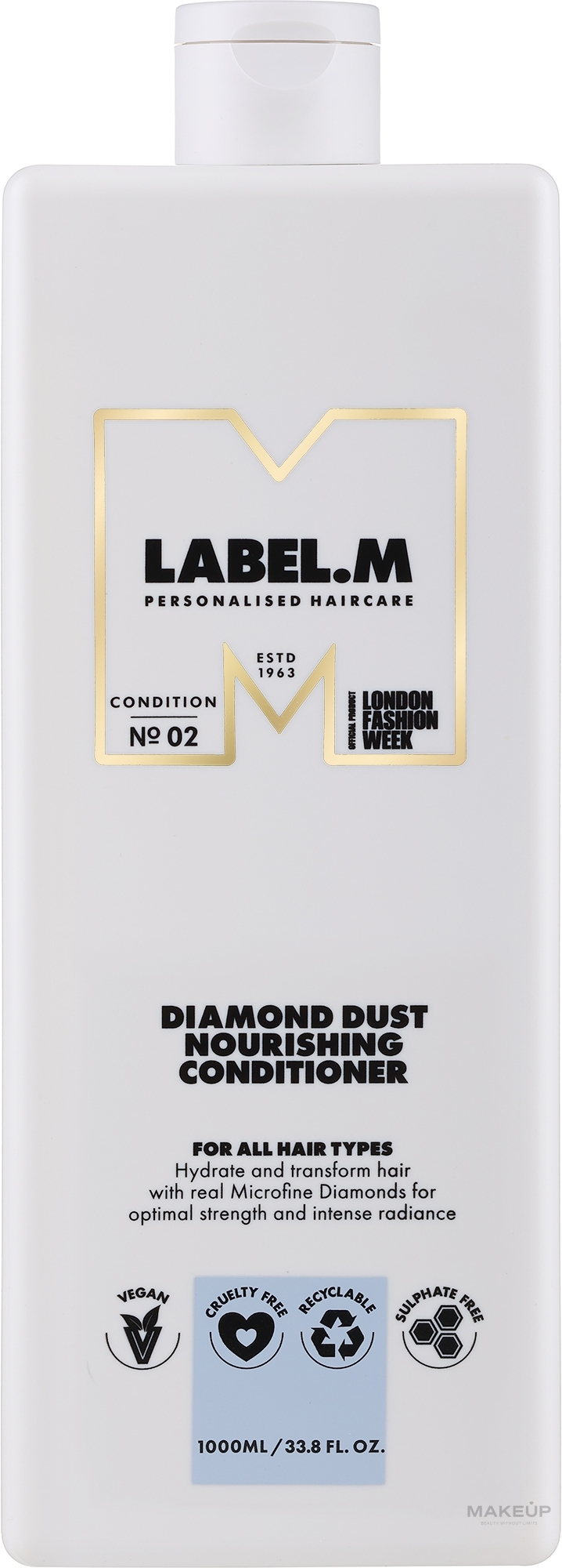 Pflegende Haarspülung - Label.m Diamond Dust Nourishing Conditioner — Bild 1000 ml