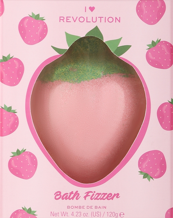 Badebombe mit Erdbeerduft - I Heart Revolution Strawberry Bath Fizzer — Bild N1