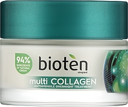 Düfte, Parfümerie und Kosmetik Anti-Falten Nachtcreme mit Kollagen - Bioten Multi Collagen Antiwrinkle Overnight Treatment