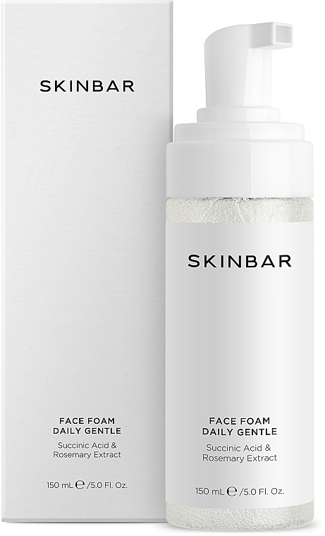 Reinigender Gesichtsschaum mit Bernsteinsäure und Rosmarinextrakt - SKINBAR Succinic Acid & Rosemary Extract Face Foam — Bild N1