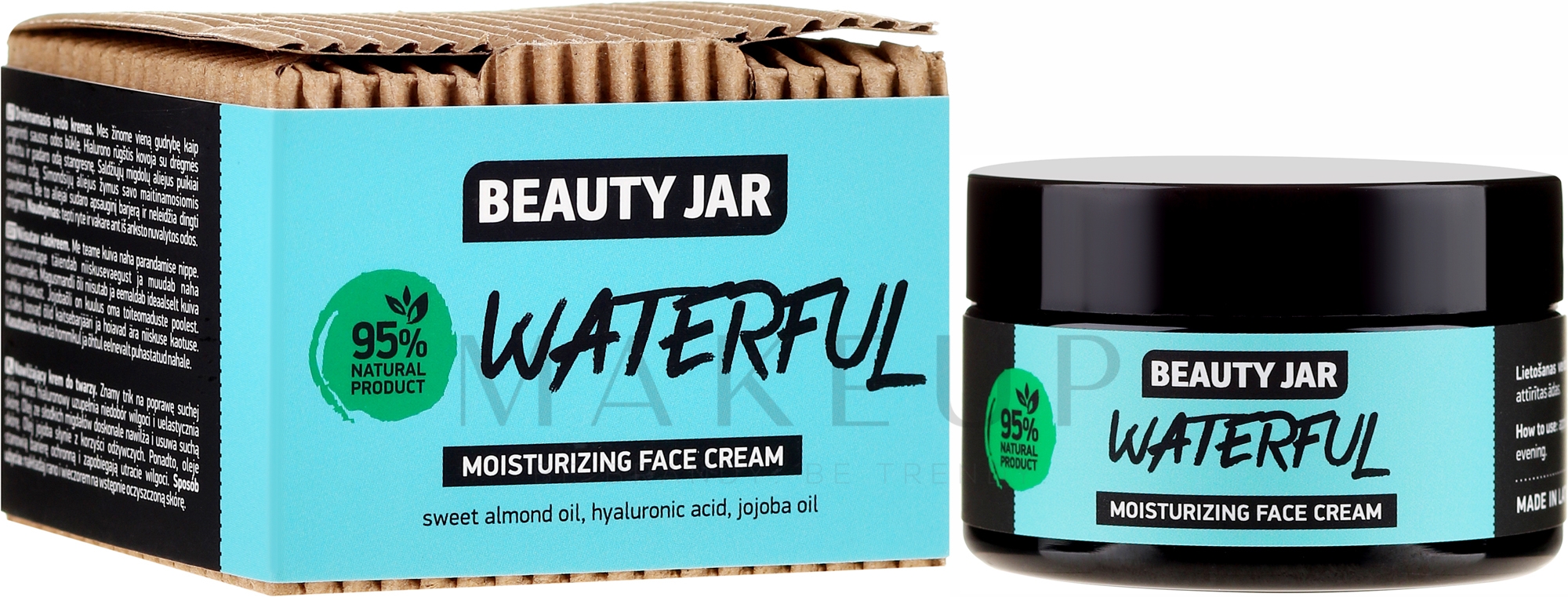 Feuchtigkeitsspendende Gesichtscreme mit Hyaluronsäure, Mandel- und Jojobaöl - Beauty Jar Waterful Moisturizing Face Cream — Bild 60 ml