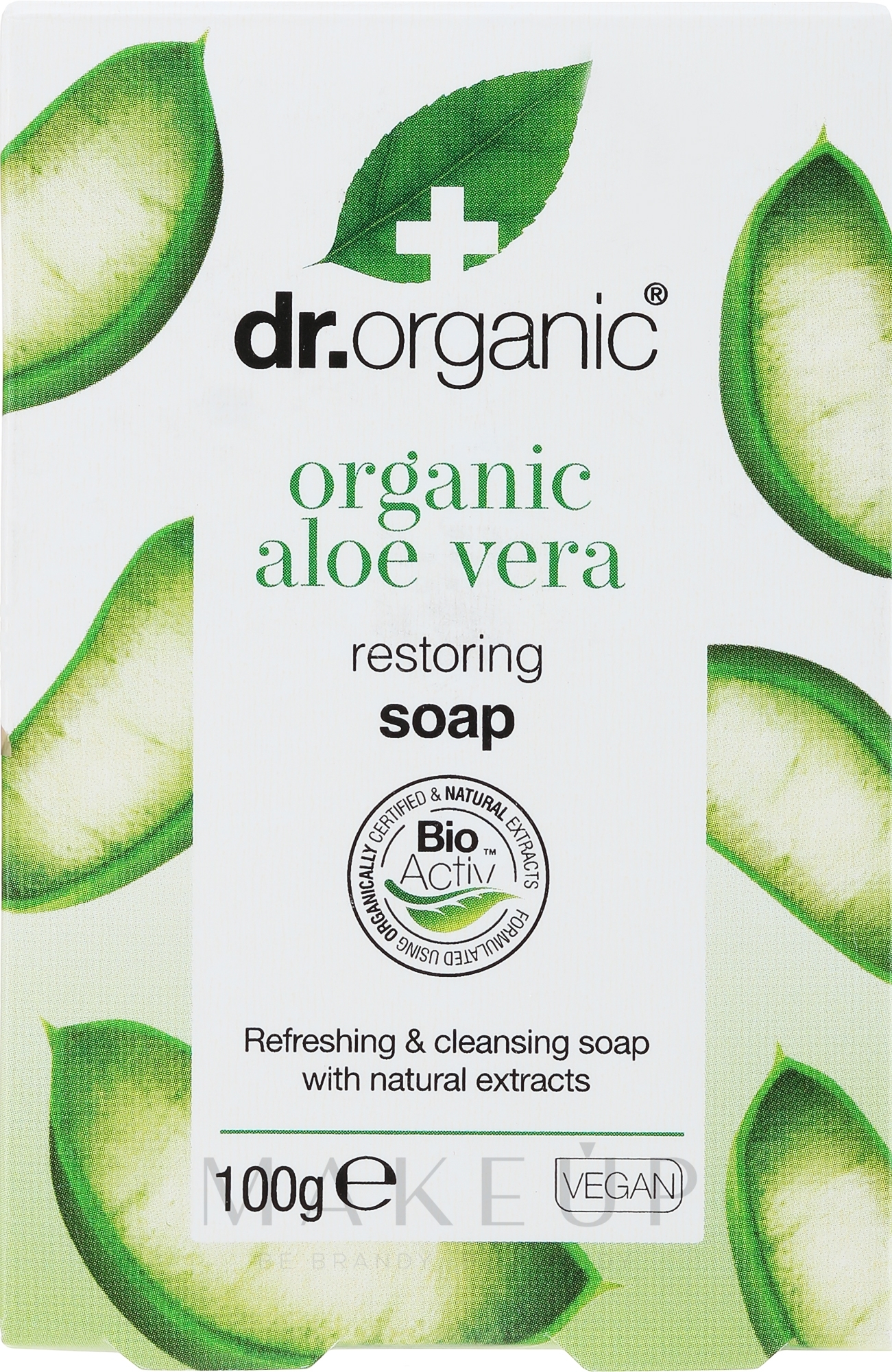 Seife mit Aloe Vera Extrakt - Dr. Organic Bioactive Skincare Organic Aloe Vera Soap — Bild 100 g