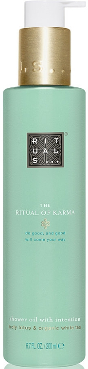 Intensiv feuchtigkeitsspendendes Duschöl mit weißem Tee - Rituals The Ritual of Karma Shower Oil — Bild N1