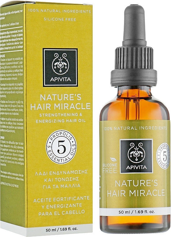 Stärkendes und energetisierendes Haaröl - Apivita Nature's Hair Miracle — Bild N2