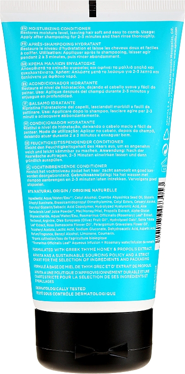 Feuchtigkeitsspendende Haarspülung mit Hyaluronsäure und Aloe - Apivita Moisturizing Conditioner For All Hair Types With Hyaluronic Acid & Aloe — Bild N2