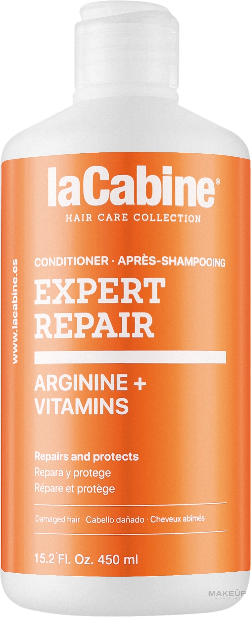 Regenerierende Haarspülung für geschädigtes Haar mit Arginin und Vitaminen -  La Cabine Expert Repair Arginine + Vitamins Conditioner  — Bild 450 ml