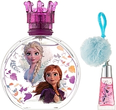 Disney Frozen II - Kinderset (Eau de Toilette 100ml + Lipgloss 7ml + Kosmetiktasche) — Bild N2