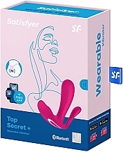 Vibrator mit Analstimulator rosa - Satisfyer Top Secret+ Wearable Vibrator With Anal Stimulator Pink — Bild N4