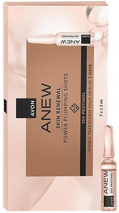 Stärkendes Gesichtsserum in Ampillen - Avon Anew Skin Renewal Power Plumping Shots — Bild N1