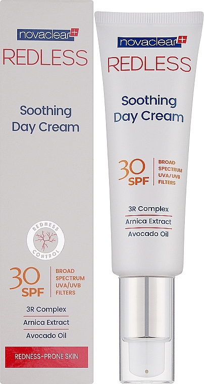 Beruhigende Tagescreme für zu Rötungen neigende Gesichtshaut SPF 30 - Novaclear Redless Soothing Day Cream SPF30 — Bild N2