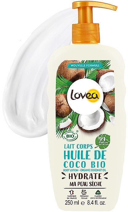 Feuchtigkeitsspendende Körperlotion mit Kokosöl - Lovea Nature Moisturizing Body Lotion — Bild N2