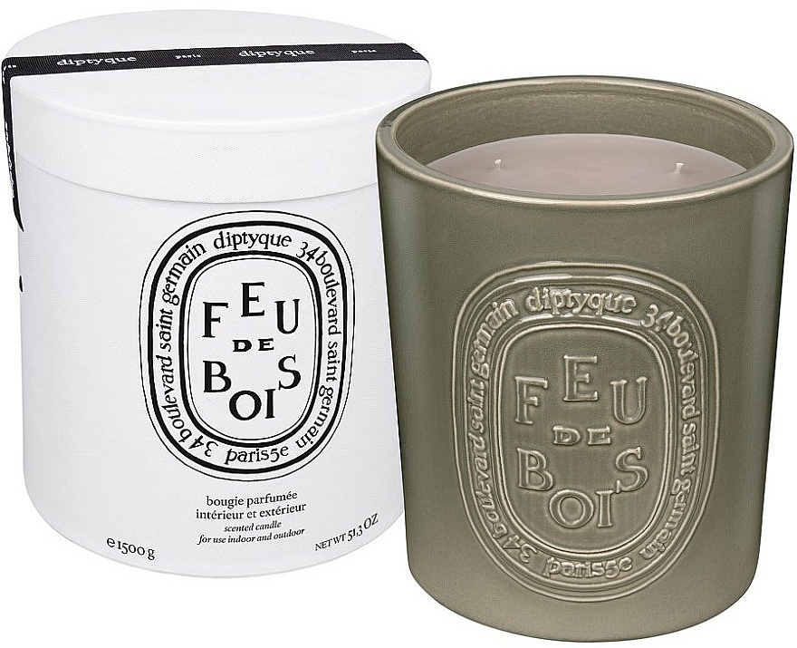 Duftkerze mit zwei Dochten - Diptyque Feu de Bois Candle — Bild N1