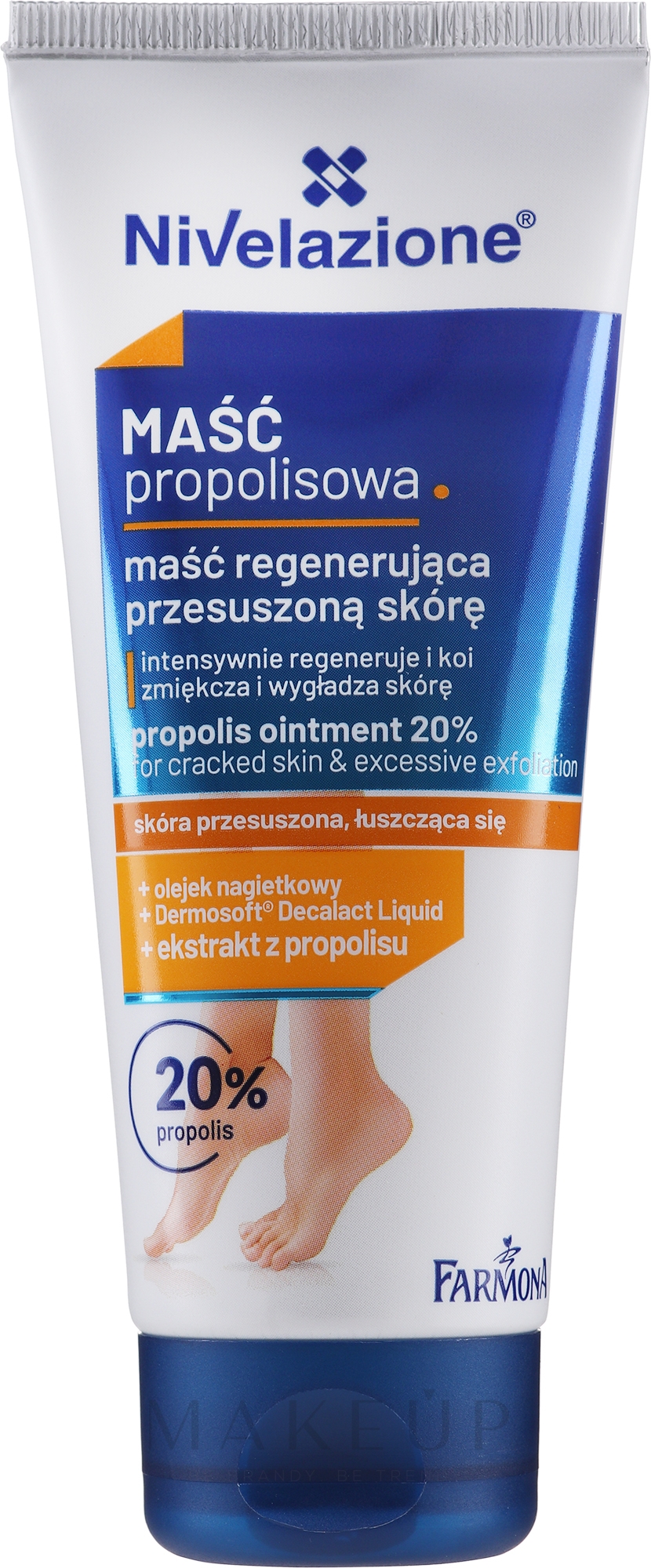 Fußsalbe mit Propolis für rissige Haut - Farmona Nivelazione 20% Propolis Ointment for Cracked Skin — Bild 75 ml