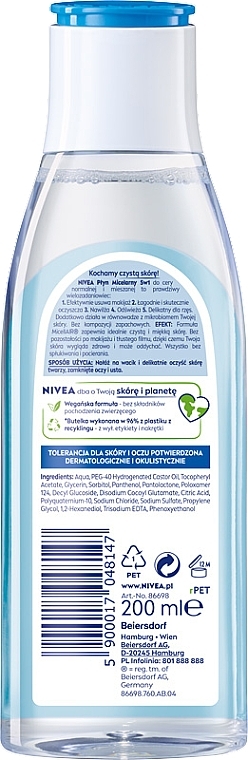 Erfrischendes Mizellenwasser 3in1 für normale und Mischhaut - NIVEA Micellar Refreshing Water — Bild N2