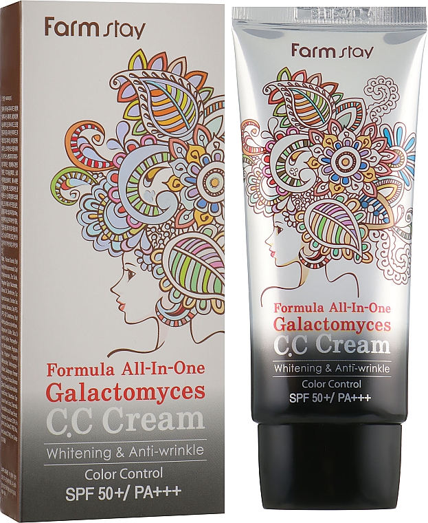 Multifunktionale CC Creme für das Gesicht gegen Falten SPF50+PA+++ - FarmStay Formula All-In-One Galactomyces C.C Cream SPF50/PA+++ — Bild N1