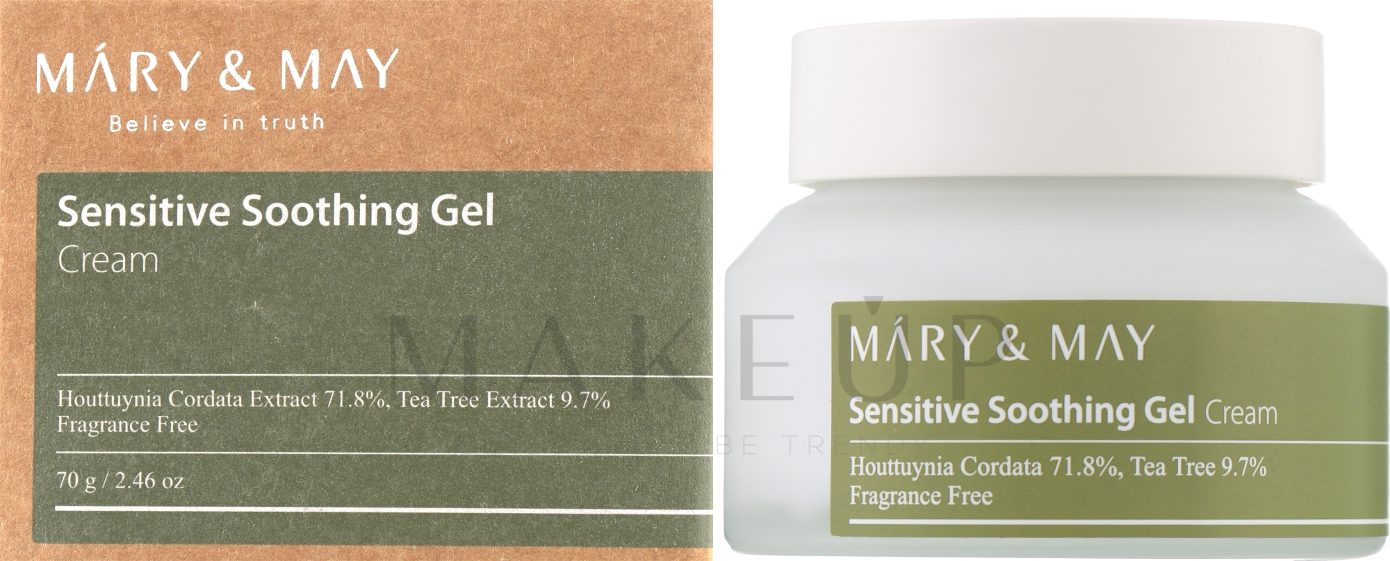 Beruhigendes Creme-Gel für Problemhaut - Mary & May Sensitive Soothing Gel — Bild 70 g