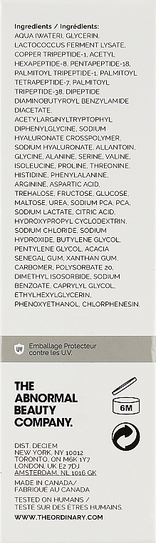Straffendes Gesichtsserum mit Peptiden - The Ordinary "Buffet" + Copper Peptides 1% Multi-Technologies Peptide Serum — Bild N3