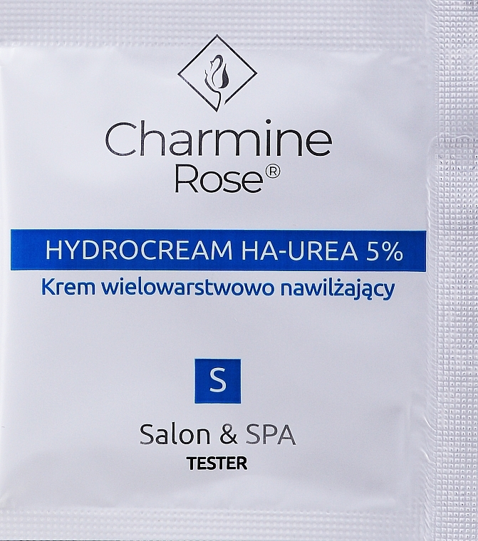 Feuchtigkeitsspendende mehrschichtige Hydro-Gesichtscreme - Charmine Rose Hydrocream Ha-Urea 5% (Probe)  — Bild N1