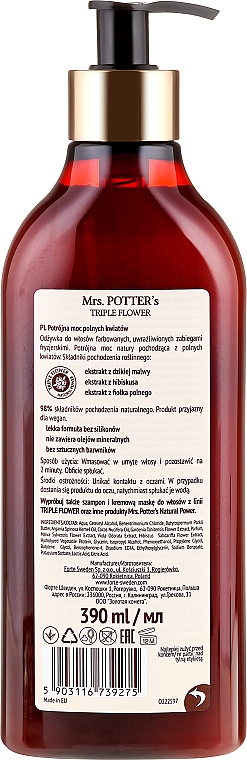 Haarspülung für gefärbtes Haar - Mrs. Potter's Triple Flower Helps To Color Protect Hair Conditioner — Bild N2