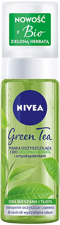 Gesichtsreinigungsschaum mit Bio-Grüntee-Extrakt - Nivea Green Tea Cleansing Foam — Bild N1