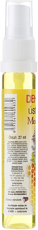 Erfrishendes Mundspray mit Honig und Propolis - Bione Cosmetics Dentamint Mouth Spray Honey + Propolis — Bild N2