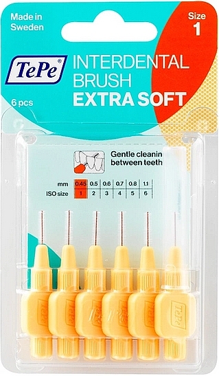 Interdentalbürsten-Set Extra Soft 0.45 mm - TePe Interdental Brush Extra Soft Size 1 — Bild N2