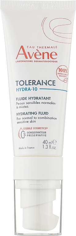 Feuchtigkeitsspendendes Gesichtsfluid mit Hyaluronsäure und Thermalwasser - Avene Tolerance Hydra-10 Hydrating Fluid — Bild N1