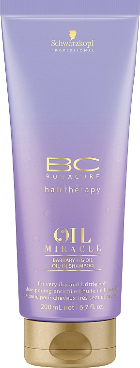 Pflegendes Ölshampoo für trockenes und strapaziertes Haar - Schwarzkopf Professional Bonacure Oil Miracle Barbary Fig Oil Shampoo