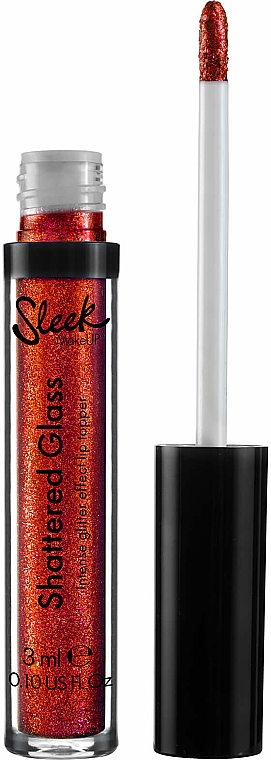 Superpigmentierter Lipgloss mit intensivem Glanz - Sleek MakeUP Shattered Glass Intense Glitter Effect Lip Topper — Bild N1