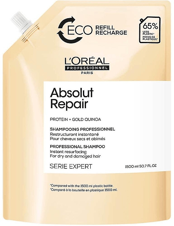 Haarshampoo - L'Oreal Professionnel Serie Expert Absolut Repair Gold Quinoa + Protein Shampoo Eco Refill (Refill) — Bild N1
