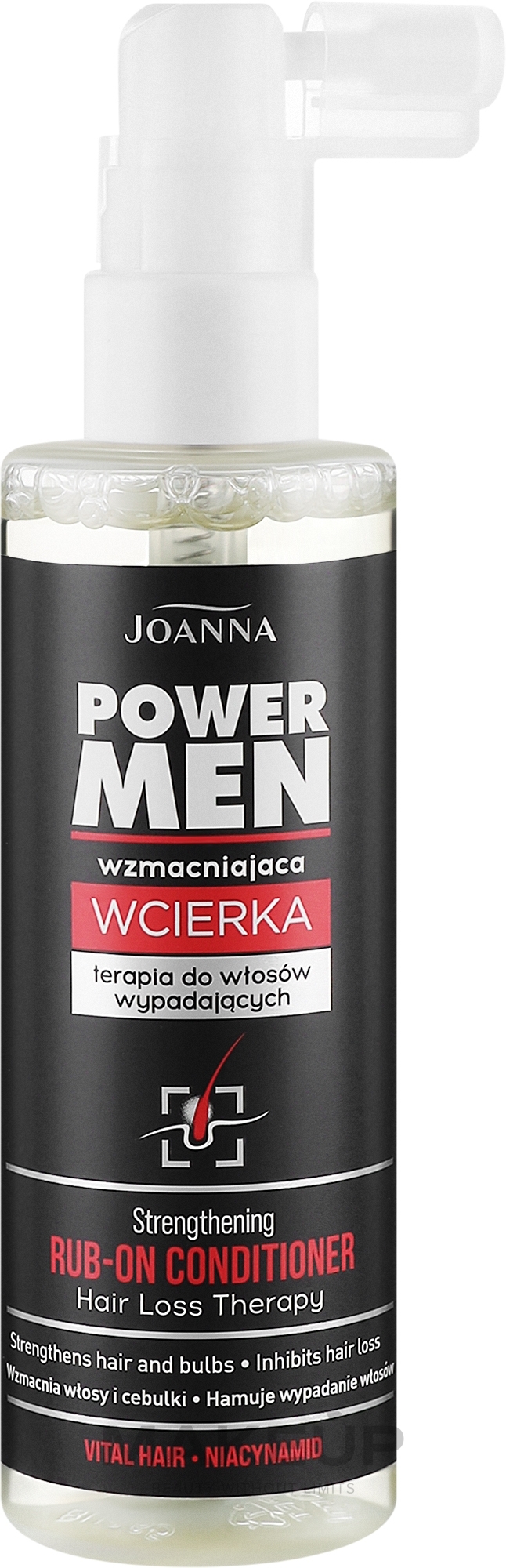 Conditioner gegen Haarausfall - Joanna Power Men Strengthening Rub-On Conditioner Hair Loss Therapy — Bild 100 ml