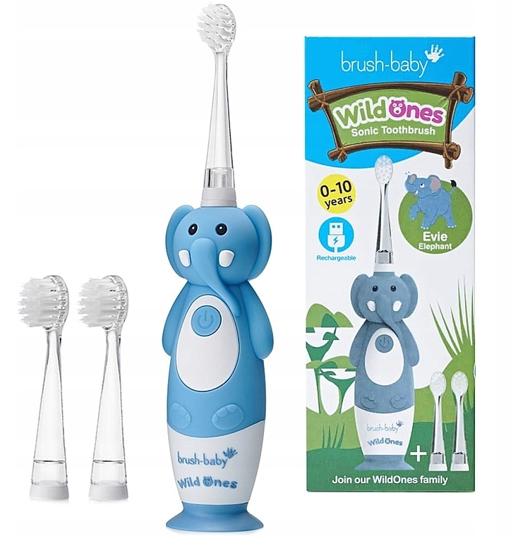 Elektrische Zahnbürste 0-10 Jahre - Brush-Baby WildOnes Evie Elephant Sonic Toothbrush  — Bild N5