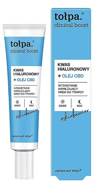 Intensiv feuchtigkeitsspendende Gesichtscreme  - Tolpa Clinical Boost Hyaluronic Acid+CBD Oil	 — Bild N1