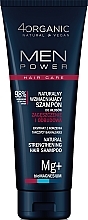 Düfte, Parfümerie und Kosmetik Natürliches kräftigendes Haarshampoo - 4Organic Men Power Natural Strengthening Hair Shampoo