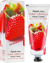 Handcreme mit Erdbeerextrakt - FarmStay Visible Difference Hand Cream Strawberry — Bild N2