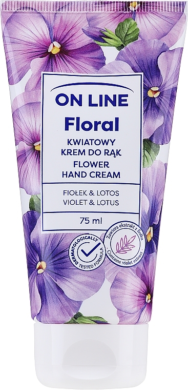 Handcreme Veilchen und Lotus - On Line Floral Flower Violet & Lotus Hand Cream — Bild N1