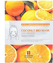 Düfte, Parfümerie und Kosmetik Straffende und aufhellende Tuchmaske mit Orangenextrakt - Leader Coconut Bio Mask With Orange