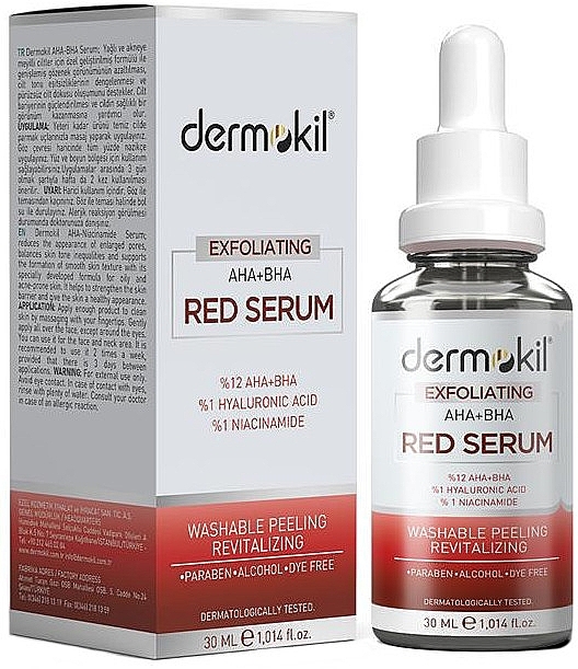 Peeling-Serum für das Gesicht - Dermokil Exfoliating AHA+BHA Red Serum — Bild N1