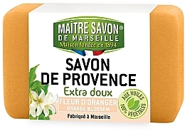 Düfte, Parfümerie und Kosmetik Feste Seife mit Orangenblütenduft - Maitre Savon De Marseille Savon De Provence Orange Blossom Soap Bar