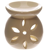 Düfte, Parfümerie und Kosmetik Aromalampe aus Keramik Blume cremig - Home Nature