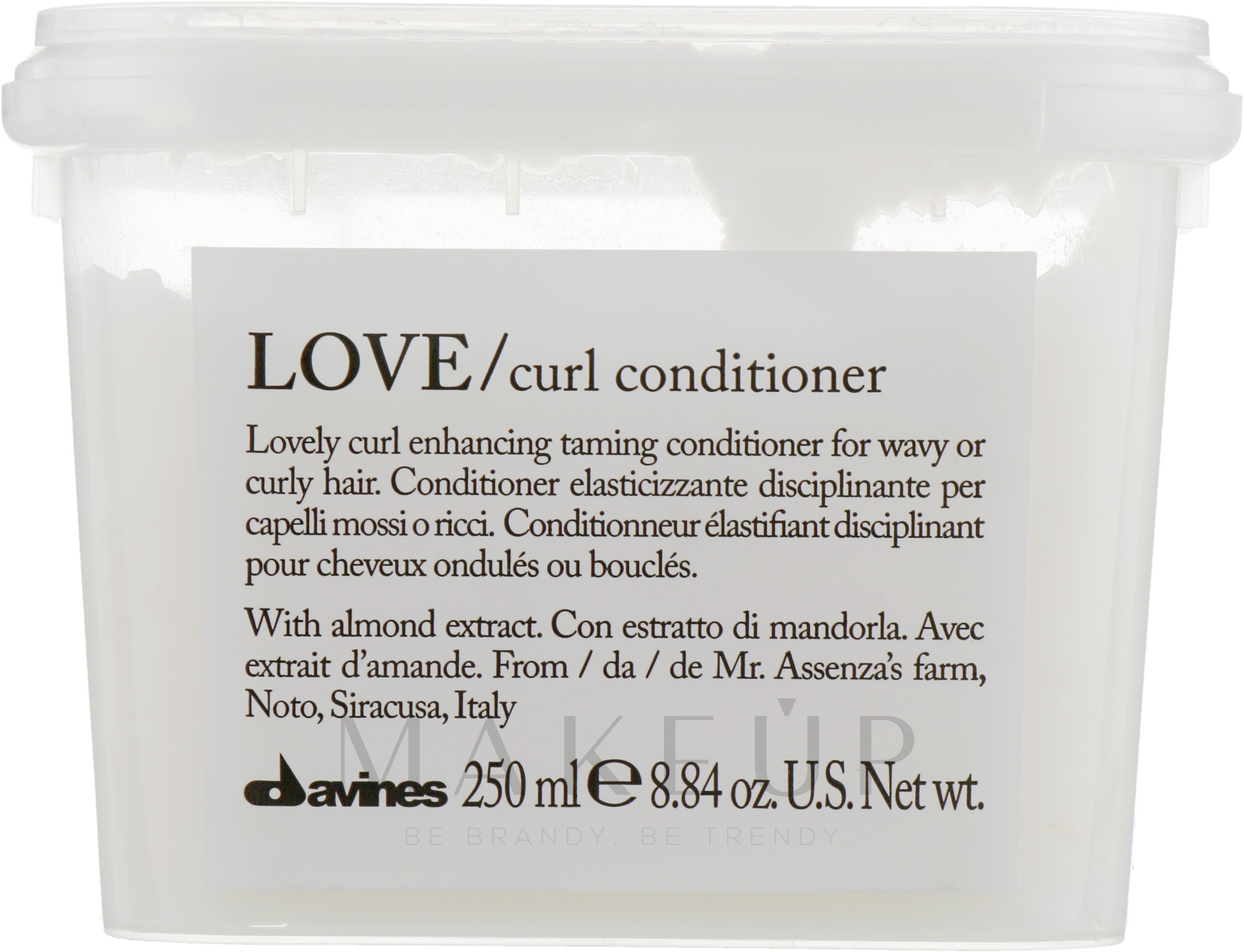 Nährender Conditioner für lockiges Haar mit Mandelextrakt - Davines Love Curl Enhancing Conditioner — Bild 250 ml