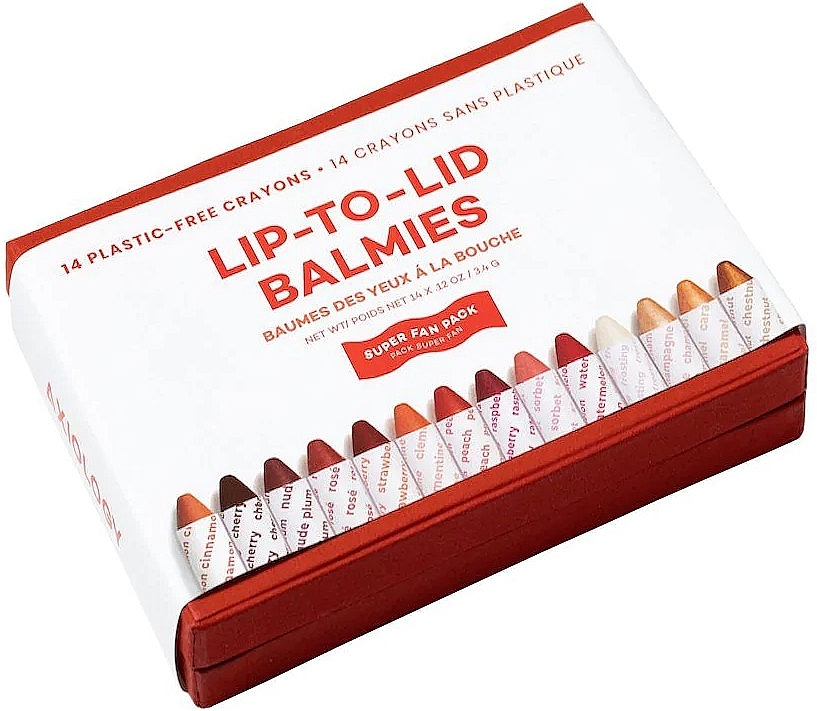 Axiology Lip-to-Lid Balmies Super Fan Pack (Lippenbalsam 14x3.4 g) - Balsame für Lippen, Augenlider und Wangen — Bild N1