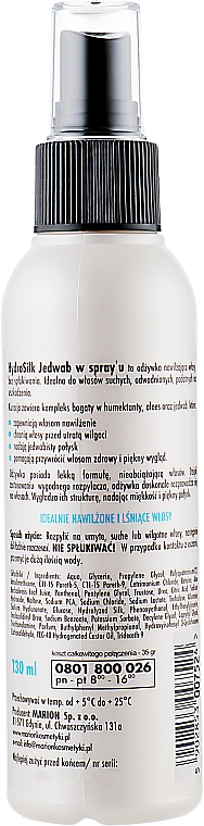 Feuchtigkeitsspendendes Haarspray mit Seide - Marion HydroSilk — Bild N2