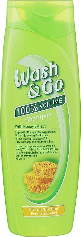 Shampoo mit Honigextrakt für widerspenstiges Haar - Wash&Go 100 % Volume Shampoo — Bild N1