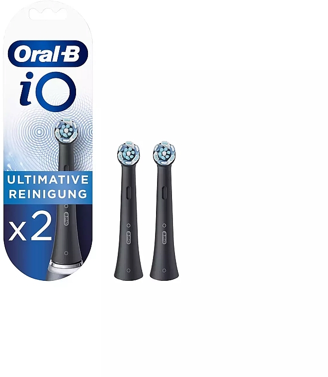 Austauschbare Zahnbürstenköpfe für elektrische Zahnbürste schwarz 2 St. - Oral-B iO Ultimate Clean — Bild N1