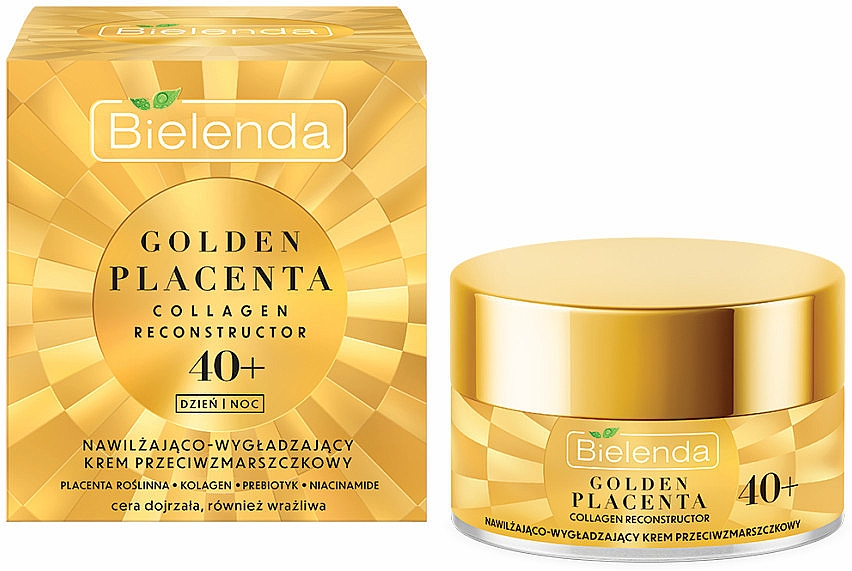 Anti-Aging-Gesichtscreme mit Kollagen und Präbiotika 40+ - Bielenda Golden Placenta Collagen Reconstructor — Bild N1