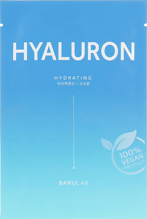 Feuchtigkeitsspendende Tuchmaske für das Gesicht mit Hyaluronsäure - Barulab The Clean Vegan Hyaluron Hydrating Mask — Bild N1